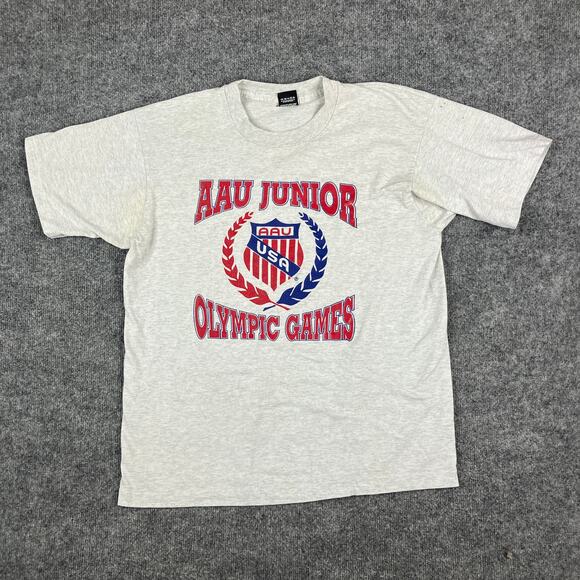 Screen Stars T-Shirt Mens Size X-Large Gray AAU Junior Olympic Games Retro - Picture 2 of 9